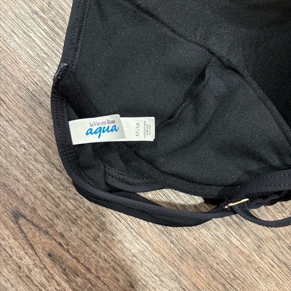 La Vie En Rose Swim Black Underwire Bikini Top Medium - Picture 5 of 5